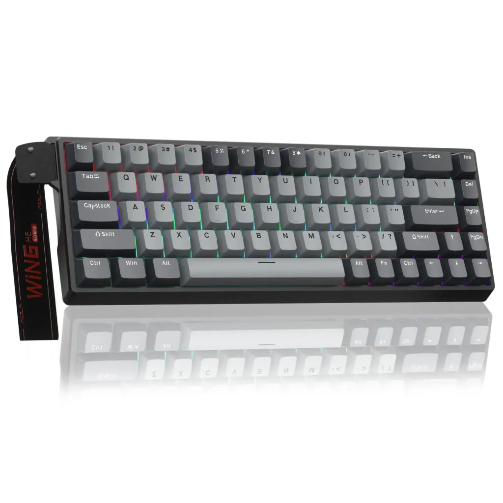 AULA WIN68 HE PRO - 60% Hall Effect Grey Gaming Keyboard with Magnetic Switch Wired