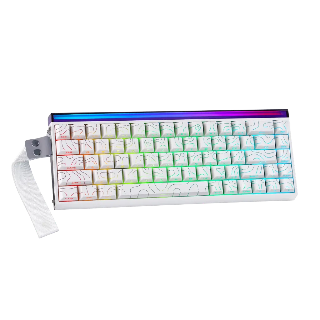 AULA Hero 68 HE 60% White Contours Gaming Keyboard Wired