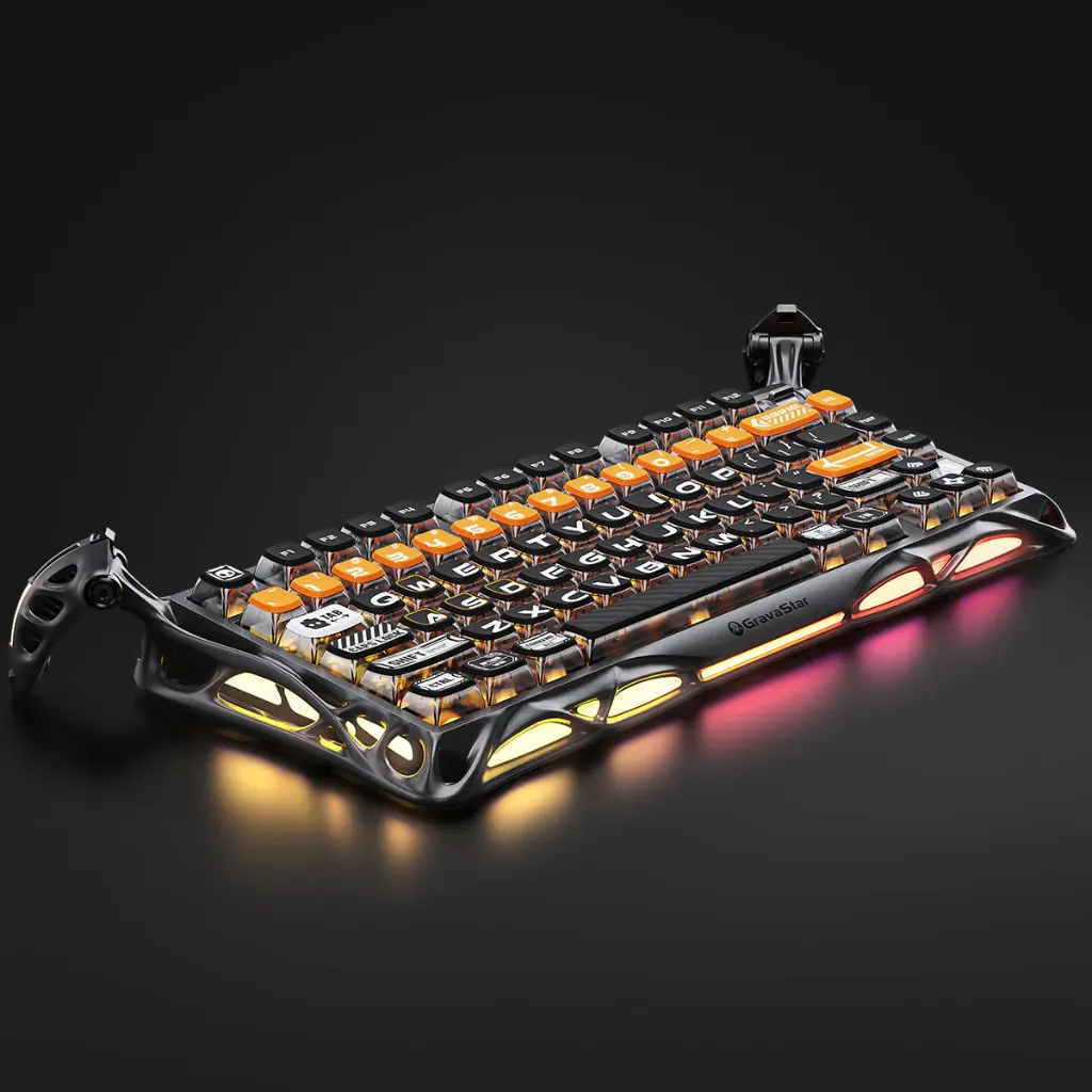 GravaStar Mercury K1 Pro 75% Wireless Mechanical Gaming Keyboard - CyberFlare