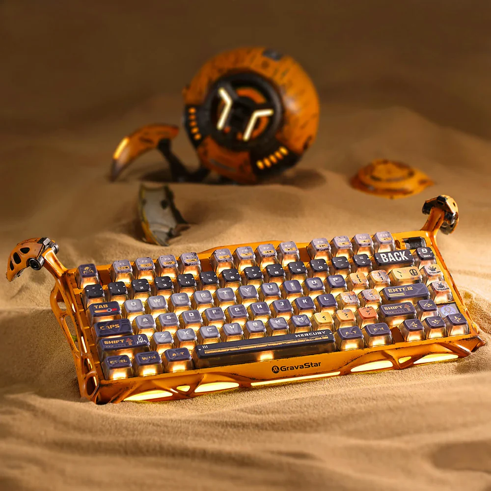 GravaStar Mercury K1 Pro Wireless Gaming Keyboard - 75% Layout Aesthetic - Yellow