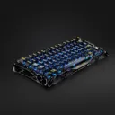 GravaStar Mercury K1 Lite 75% Gaming Keyboard, 2.4GHz/BT/Wired Tri-Mode Wireless Keyboard - Transparent Black
