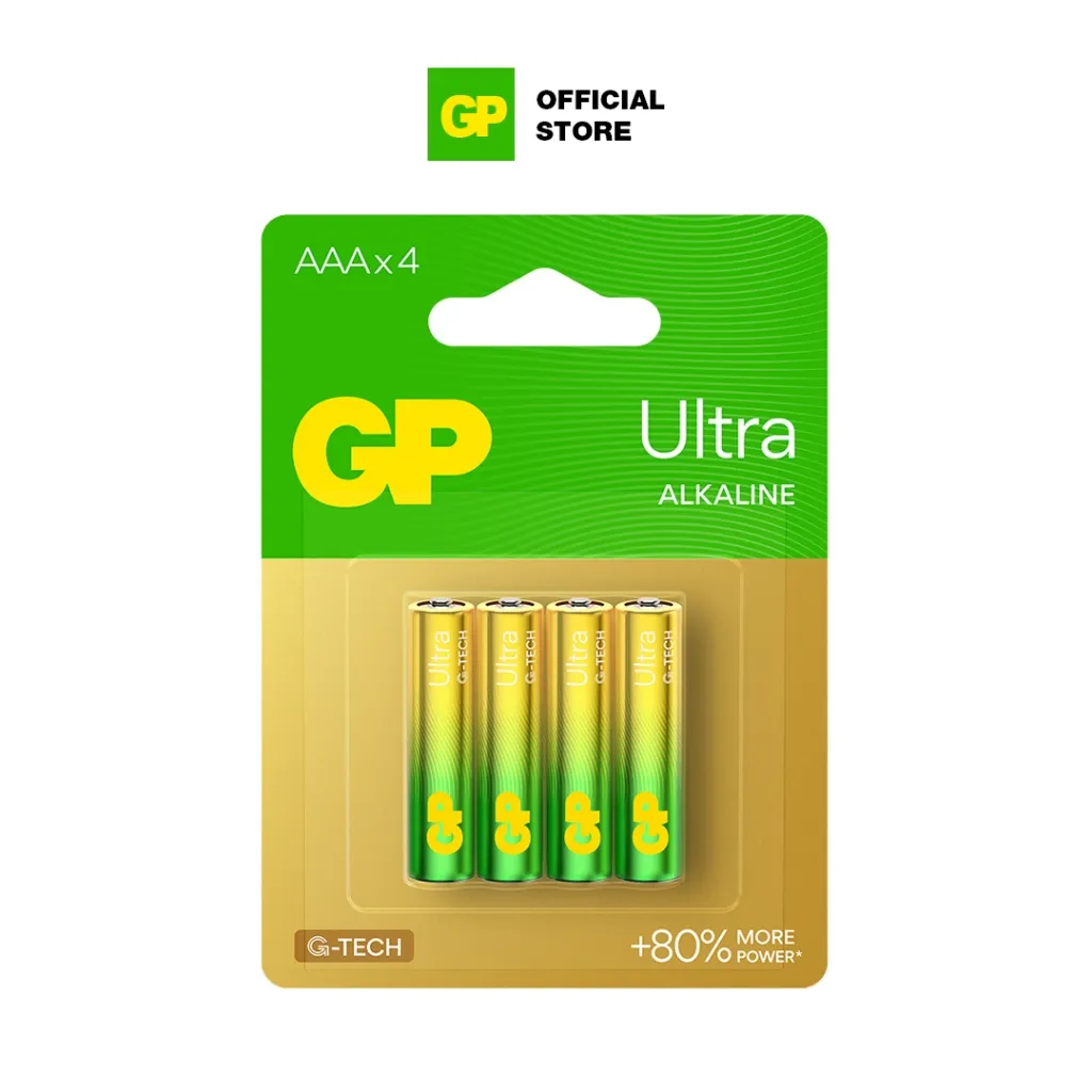 GP Alkaline Battery Ultra AAA 4 PCs