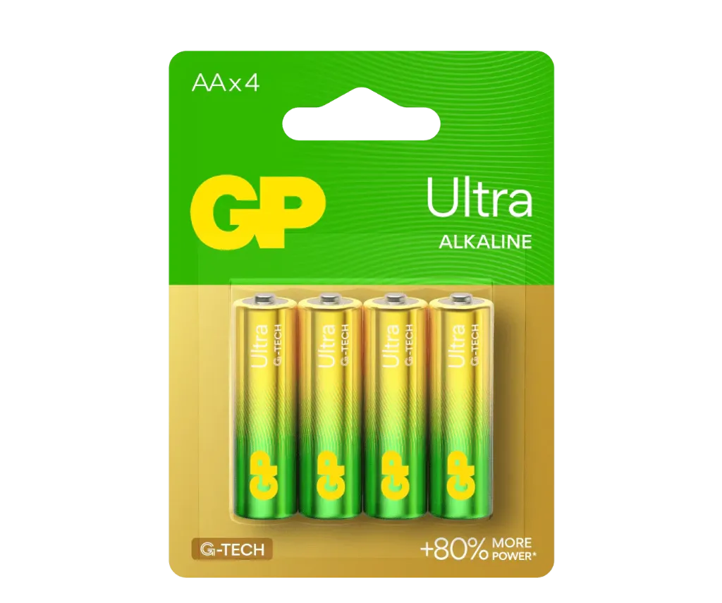 GP Alkaline Battery Ultra AA 4PCs