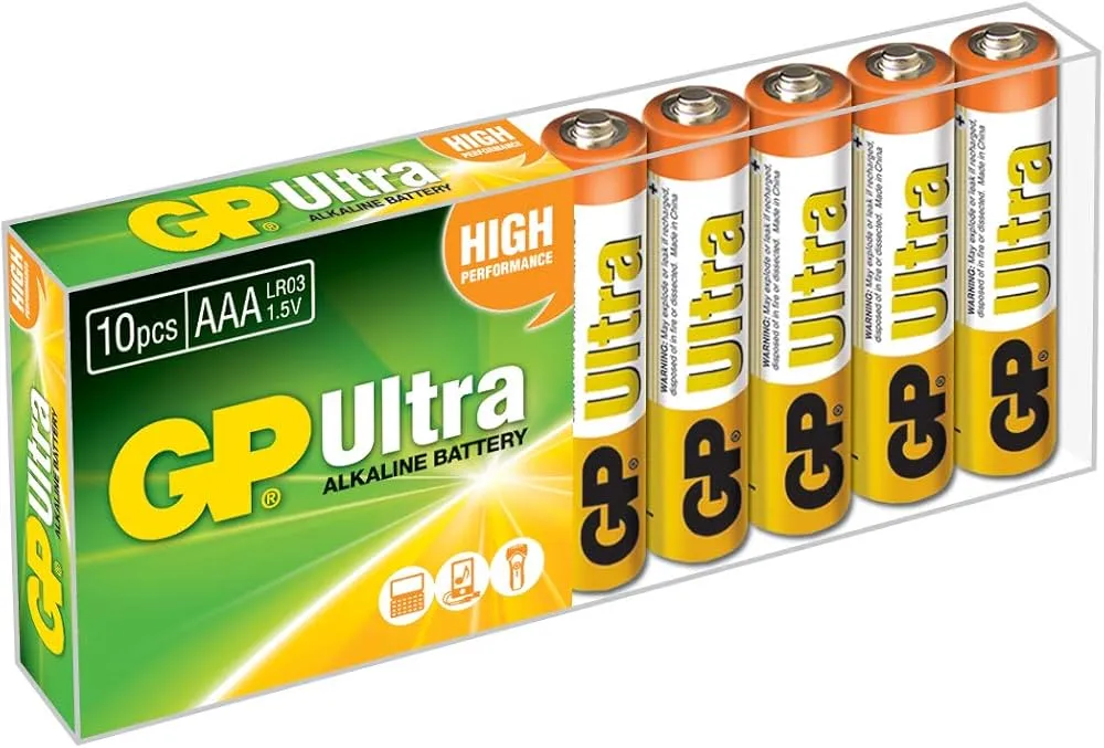 GP Alkaline Battery Ultra AAA 10 PCs
