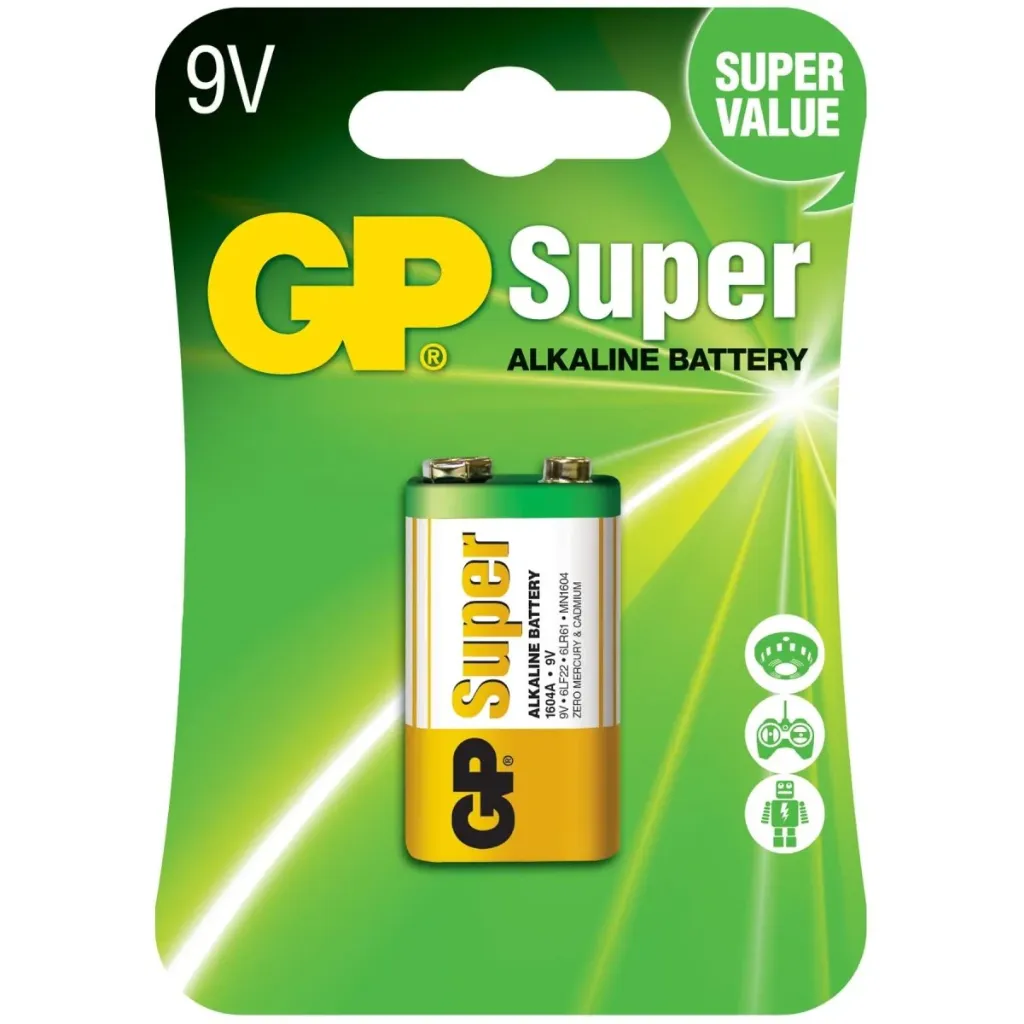 GP Alkaline Battery Super 9V
