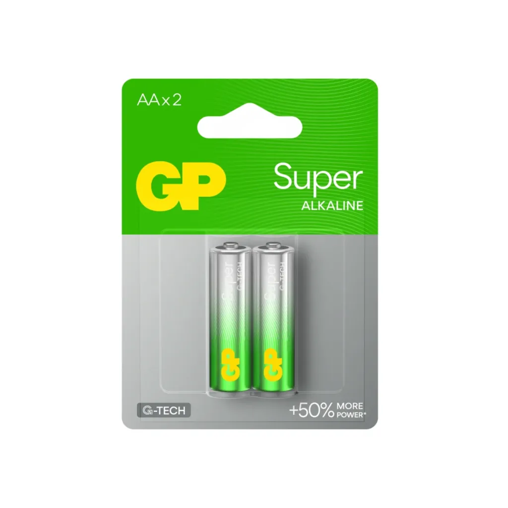 GP Alkaline Battery Super AA 2 PCs