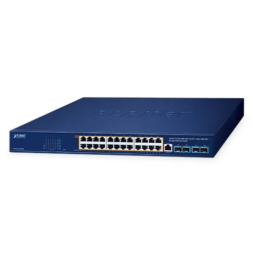 Planet (GS-4210-24UP4X) 24-Port 10/100/1000T 802.3bt PoE + 4-Port 10G SFP+ Managed Ethernet Switch