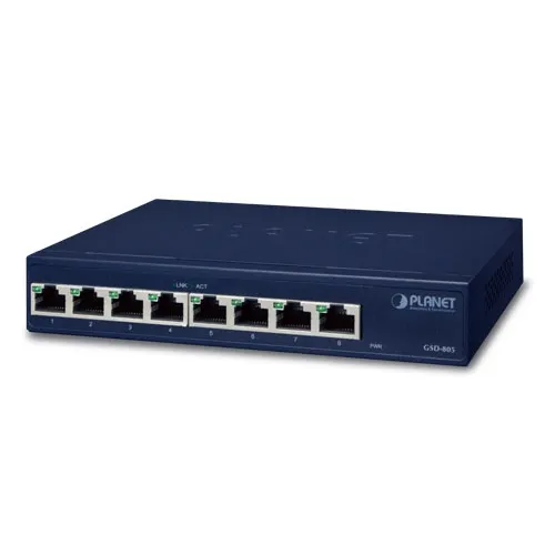 Planet (GSD-805) 8-Port 10/100/1000BASE-T Gigabit Ethernet Switch