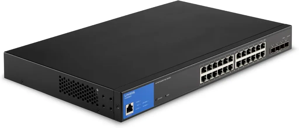 Linksys LGS328MPC-EU 24-Port Managed Gigabit PoE+ Switch with 4 10G SFP+ Uplinks 410W
