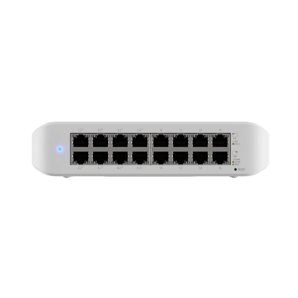 UBiQUiTi Networks UniFi Lite 16-Port Gigabit PoE+ Compliant Managed Switch (USW-Lite-16-PoE)