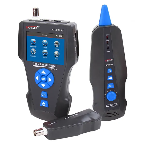 Noyafa NF-8601S TDR Tester Network Cable Tester Tracker RJ45 RJ11 lan cable length telephone tracker+POE+PING+Voltage detector