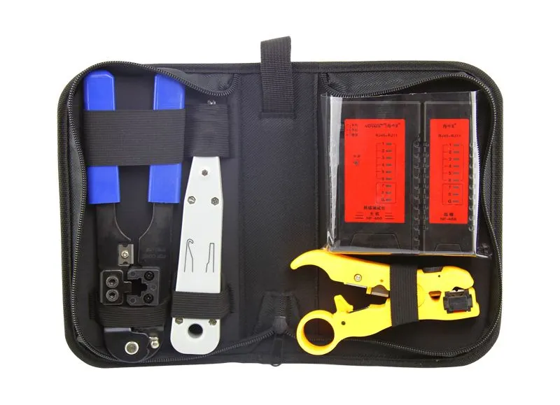 Noyafa NF-1201 Network Tool Kit Wire Stripper and Network Cable Tester with Rj45 Crimping Tool and Punch Down Tool