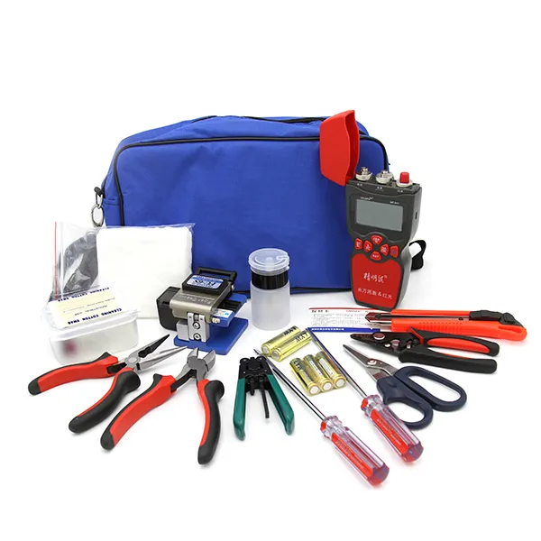 Noyafa NF-1702 FTTH Optical Fiber Termination Tool Kit with Fiber Optical Power Meter and Visual Fault Locator and Cable Cutter Stripper Fiber Cleaver and Kevlar Scissors