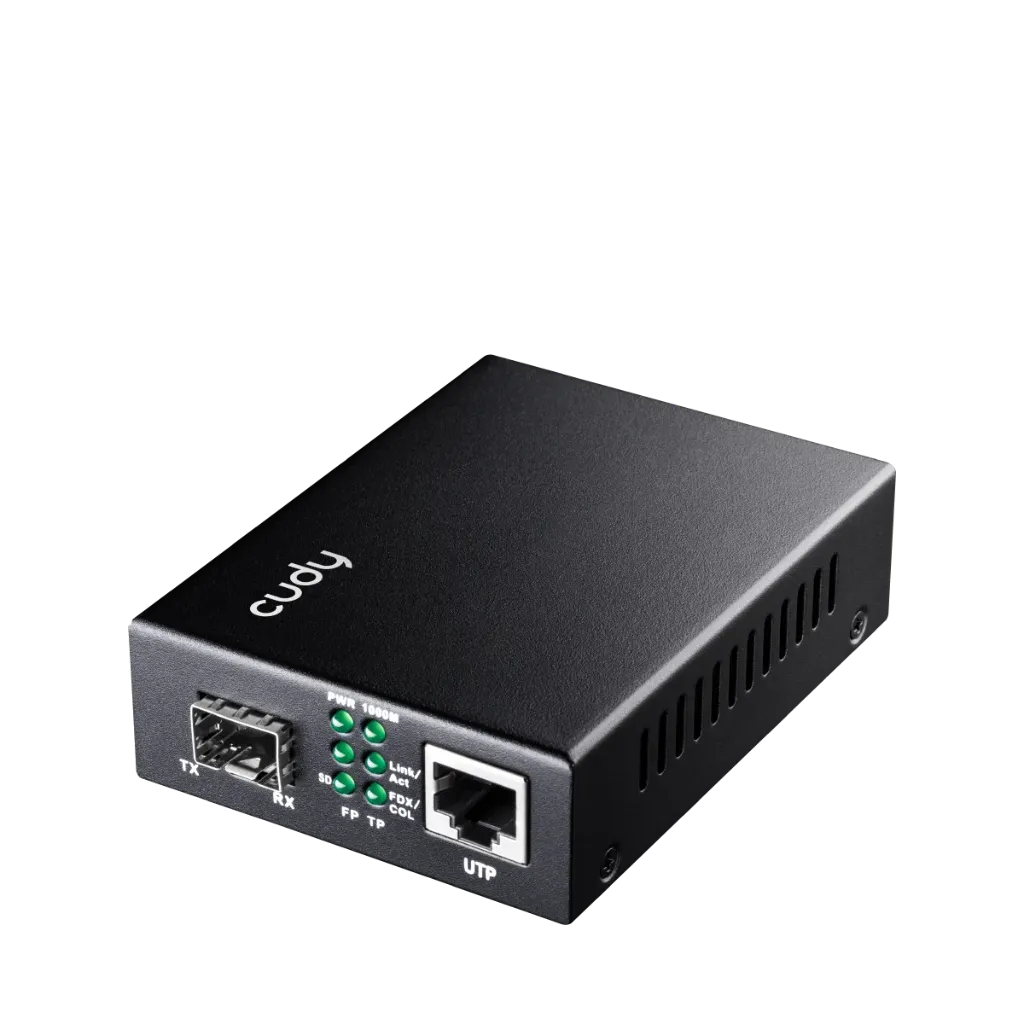 Cudy (MC220) Gigabit Ethernet to Fiber media converter, 1 SFP, plug & play