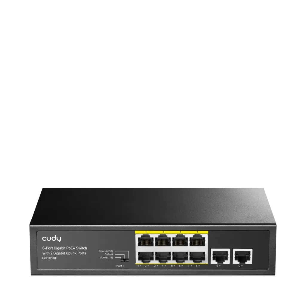 Cudy (GS1010P) 8-Port Gigabit PoE+ Switch with 2 Gigabit Uplink Ports