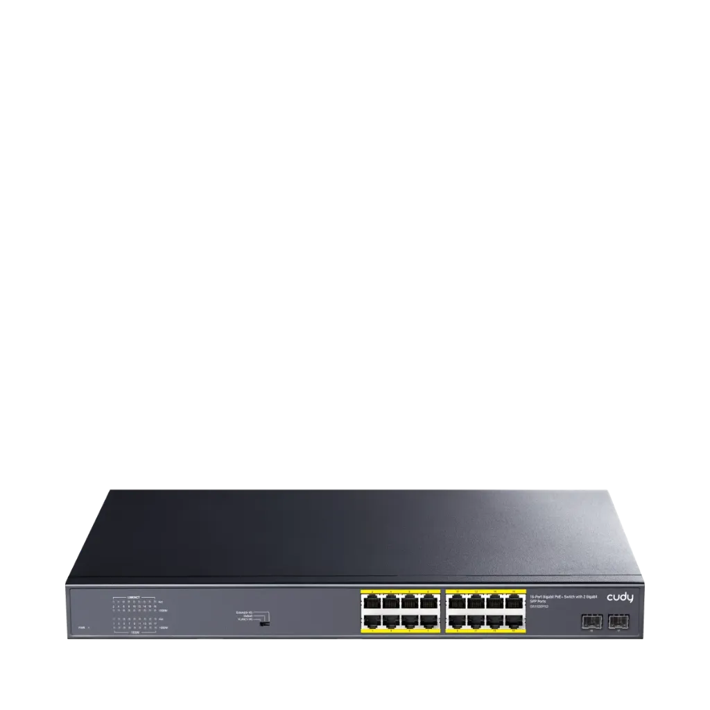 Cudy 16-Port Gigabit PoE+ Switch with 2 Gigabit SFP Ports (GS1020PS2)