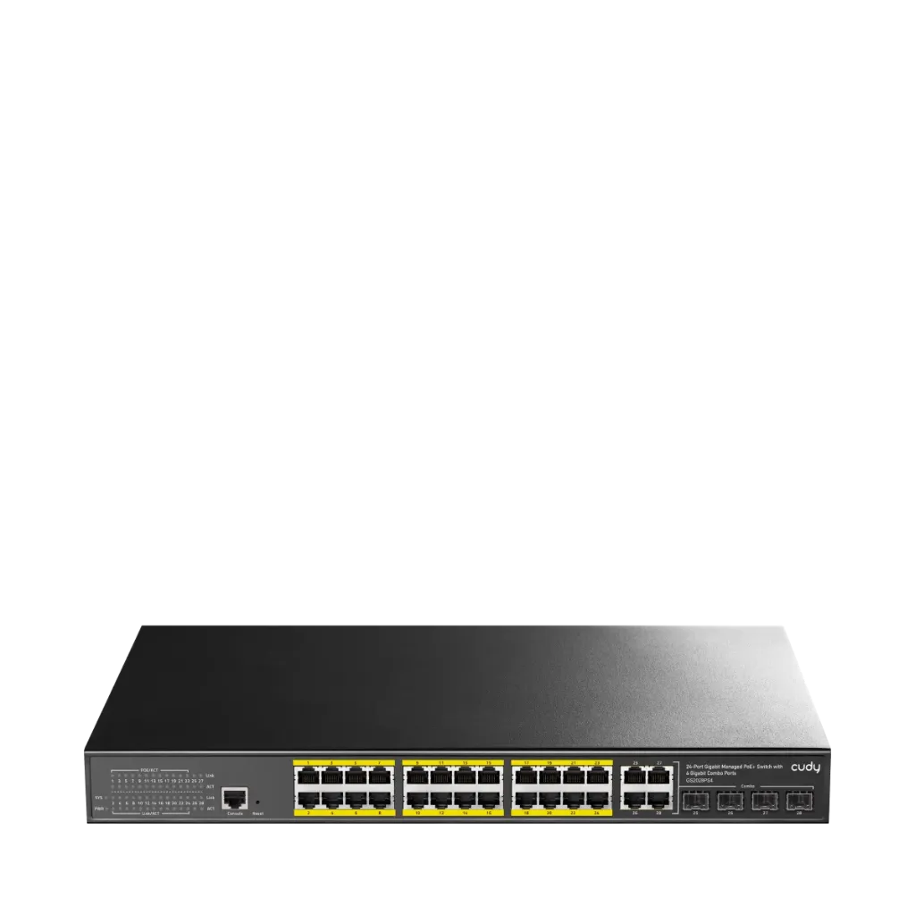 Cudy (GS2028PS4-300W) 24-GbE PoE L2 Managed Switch with 4 Gigabit Combo Ports