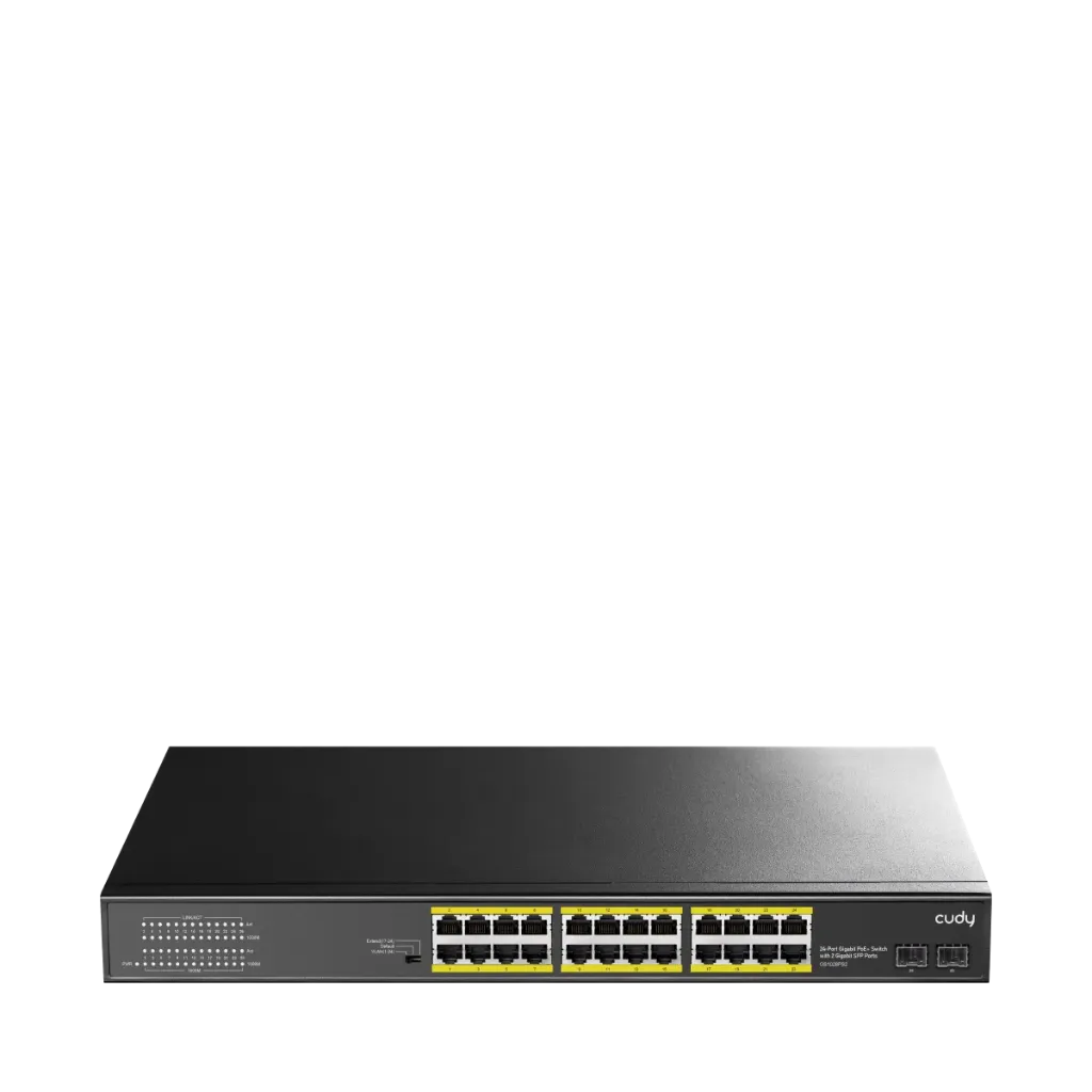 Cudy 24-Port Gigabit PoE+ Switch with 2 Gigabit SFP Ports (GS1028PS2)