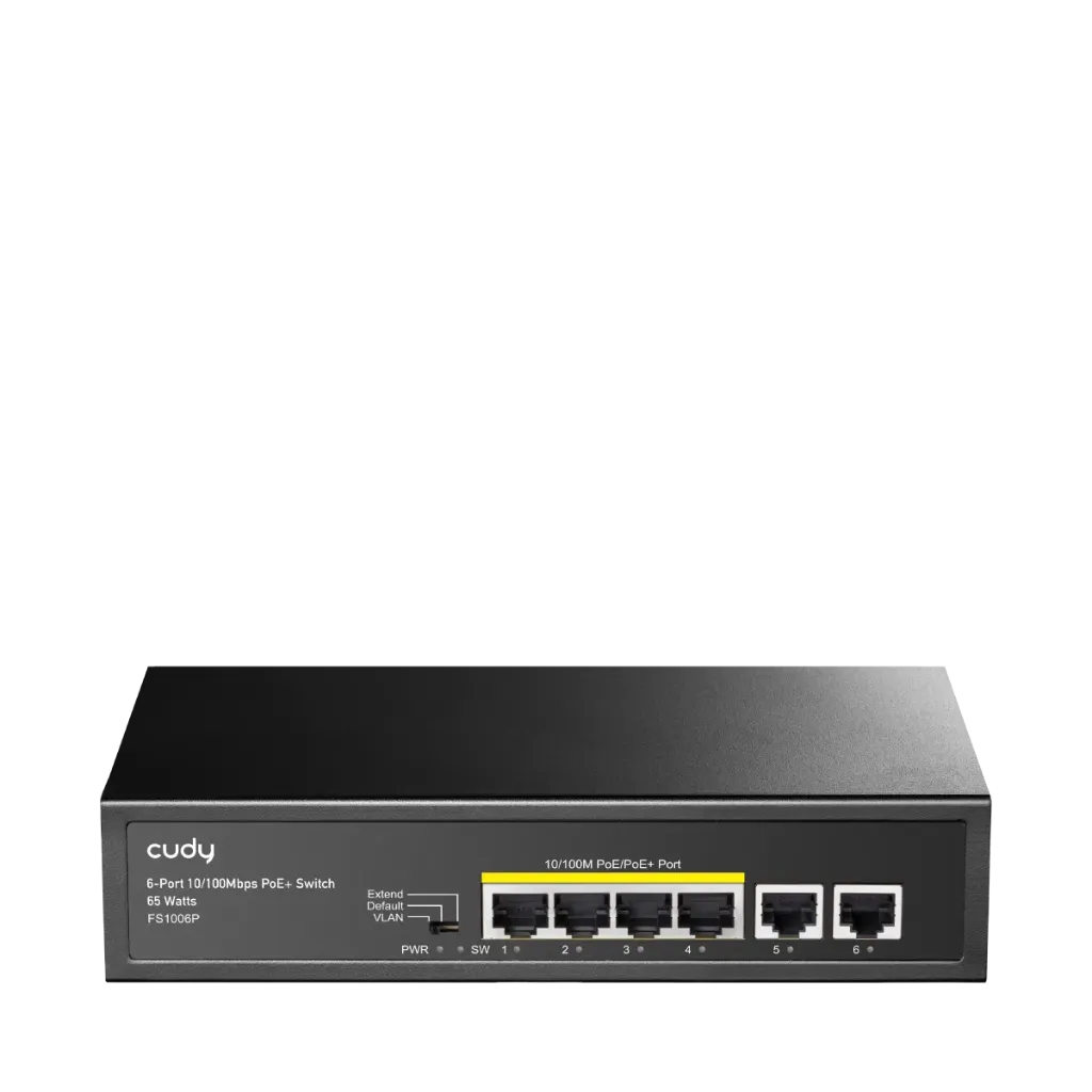 Cudy 6-Port Ethernet Unmanaged Switch – 4 Ports POE (FS1006P)