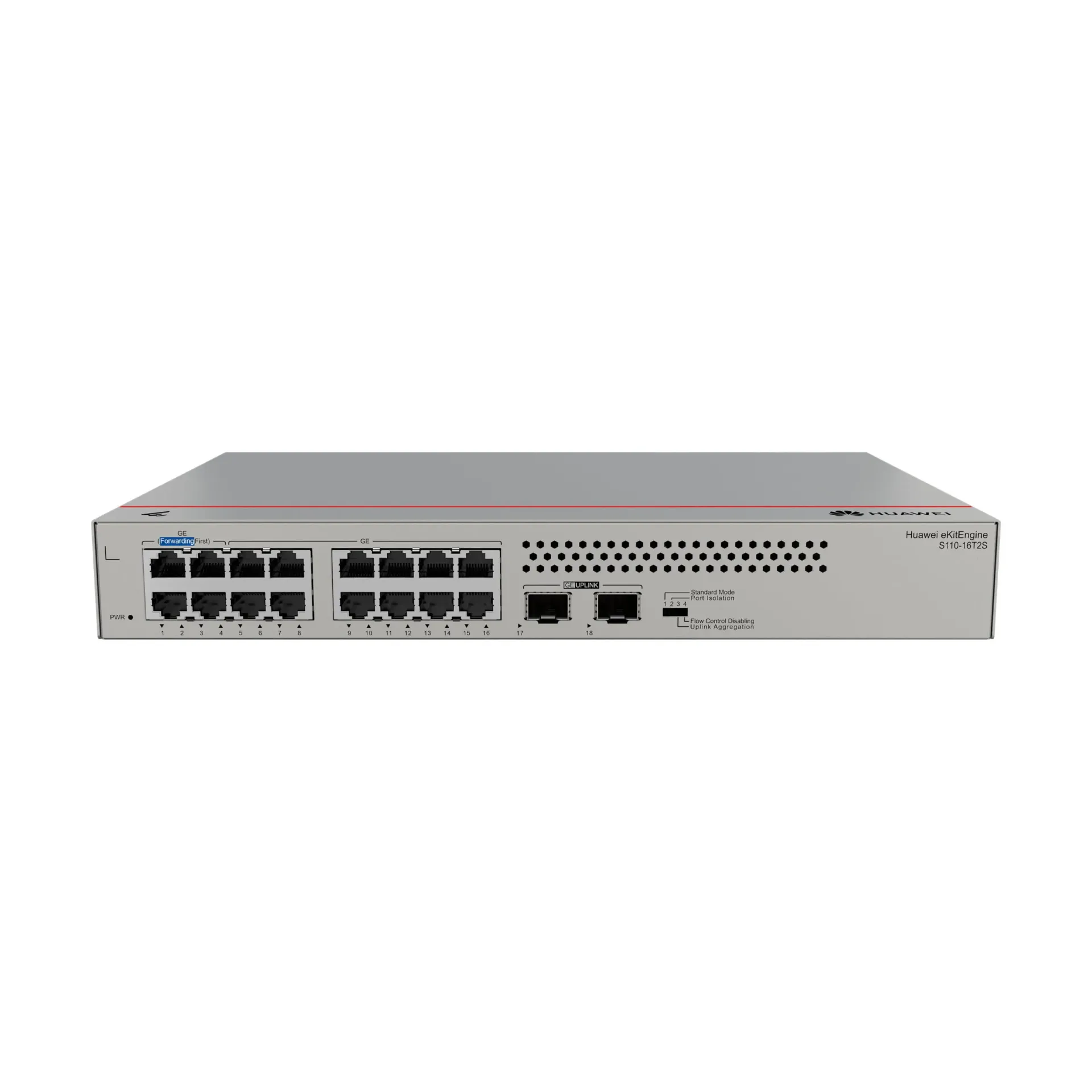 Huawei eKitEngine (S110-16T2S) 16*10/100/1000 BASE-T Ports, 2*GE SFP Ports