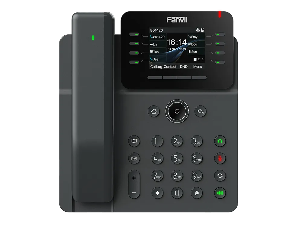 Fanvil V62 Pro Prime Business IP Phone, 2.8 Color Screen, HAC Wireless handset, 12 SIP Lines