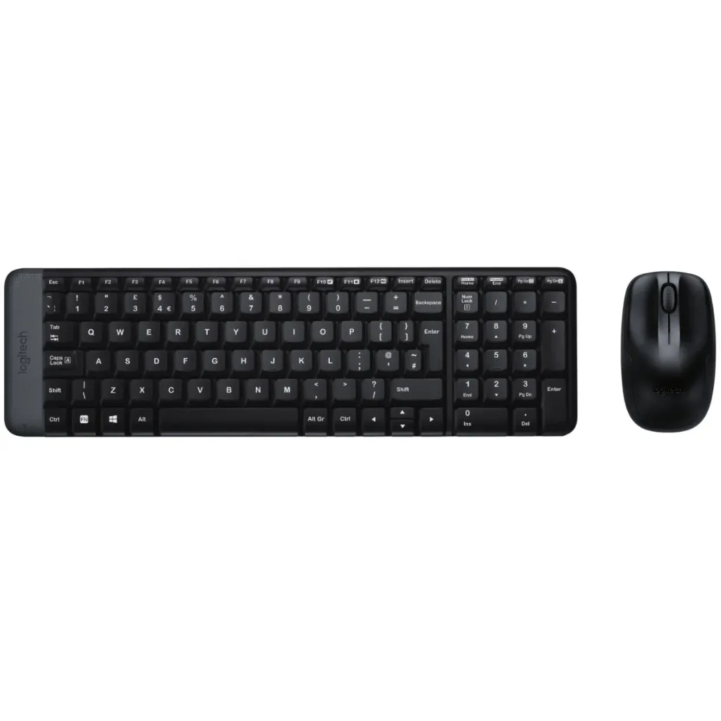 Logitech MK220 Wireless Keyboard and Mouse Combo (Black)