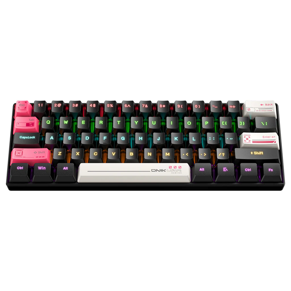 ONIKUMA G55 Mechanical Gaming Keyboard, 61 Keys, RGB Layout, Wired LED Backlit, for PC and Laptop