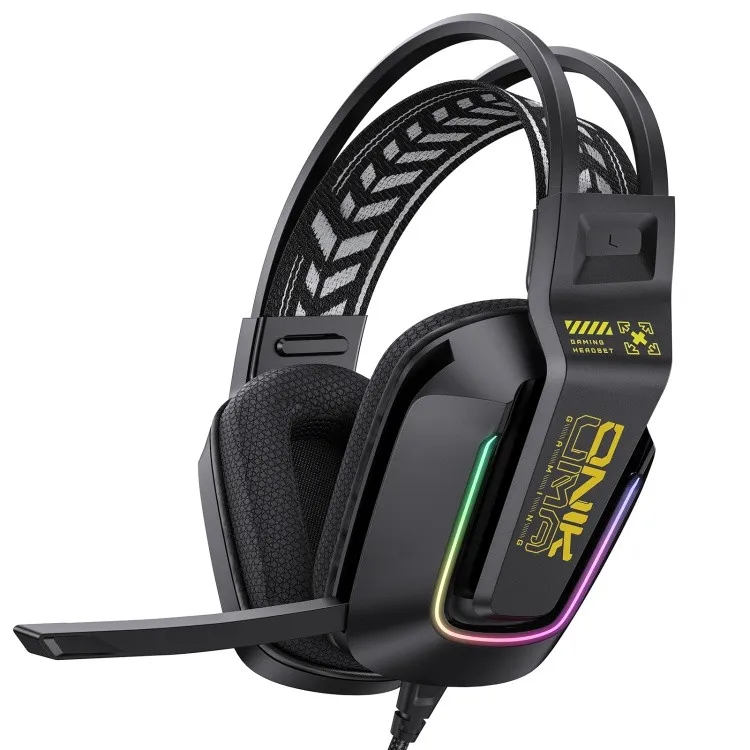Onikuma X13 RGB Wired Gaming Headset with Colorful Lighting and Noise-Canceling Mic