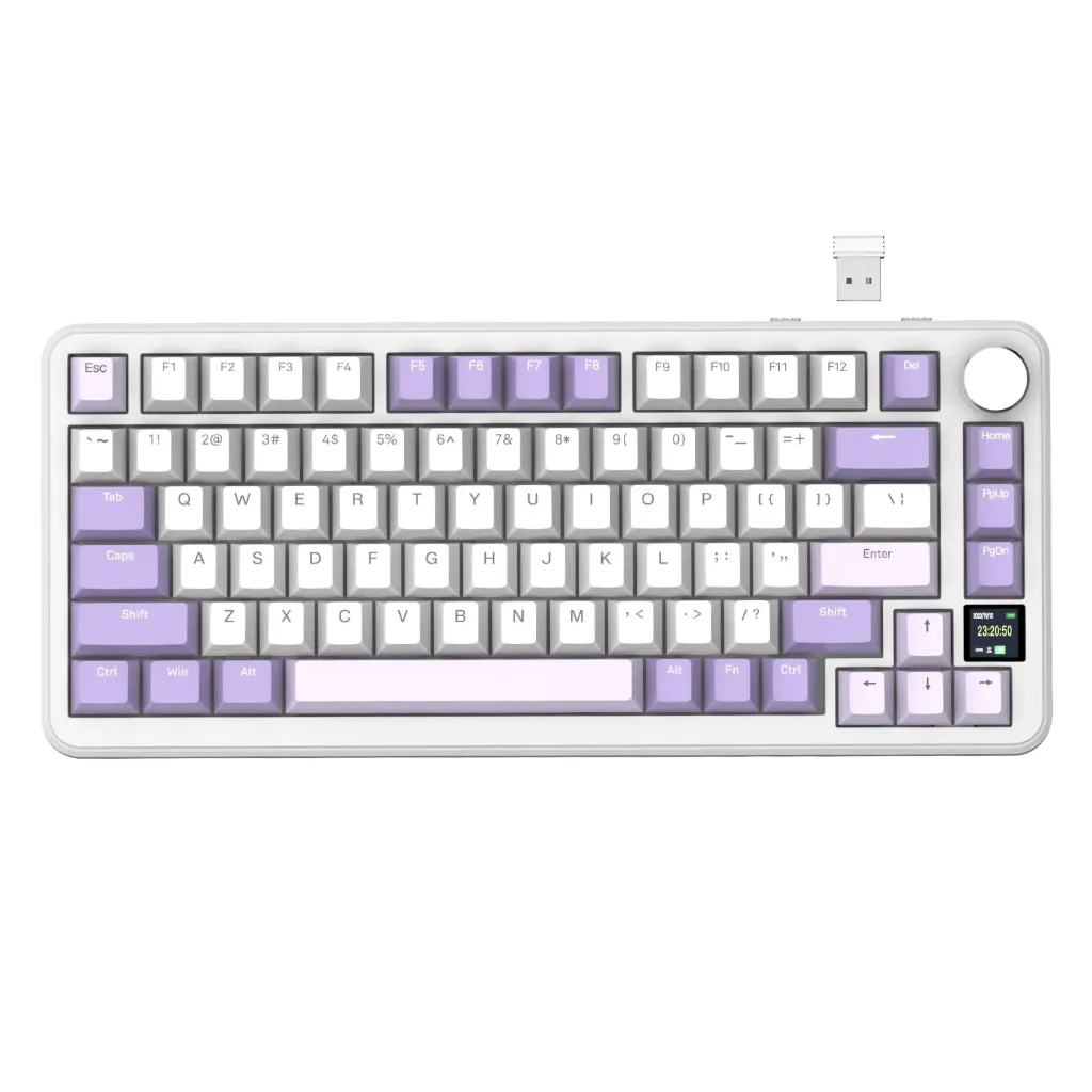 Attack Shark X85PRO RGB connection 87 key layout mechanical keyboard - Color Lavender