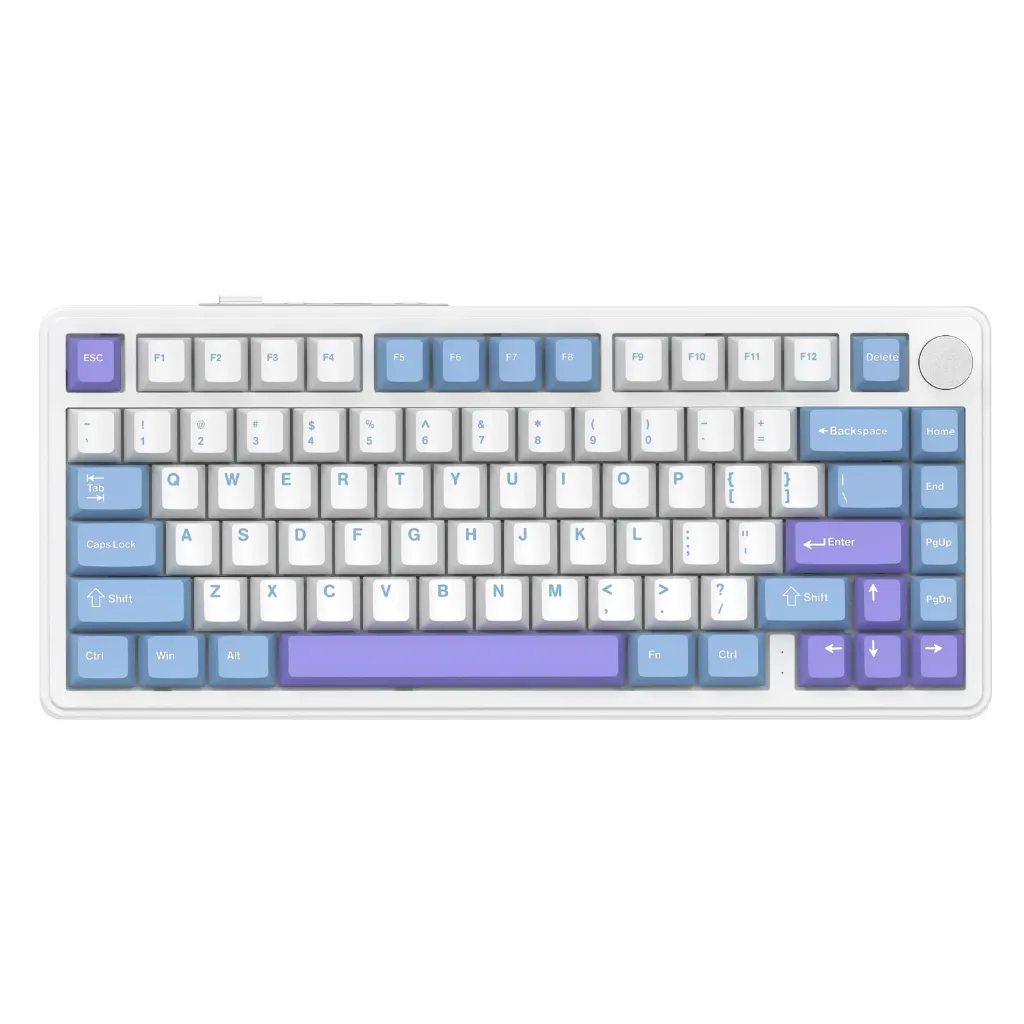 Attack Shark X85 RGB connection 78 key layout mechanical keyboard - White Purple