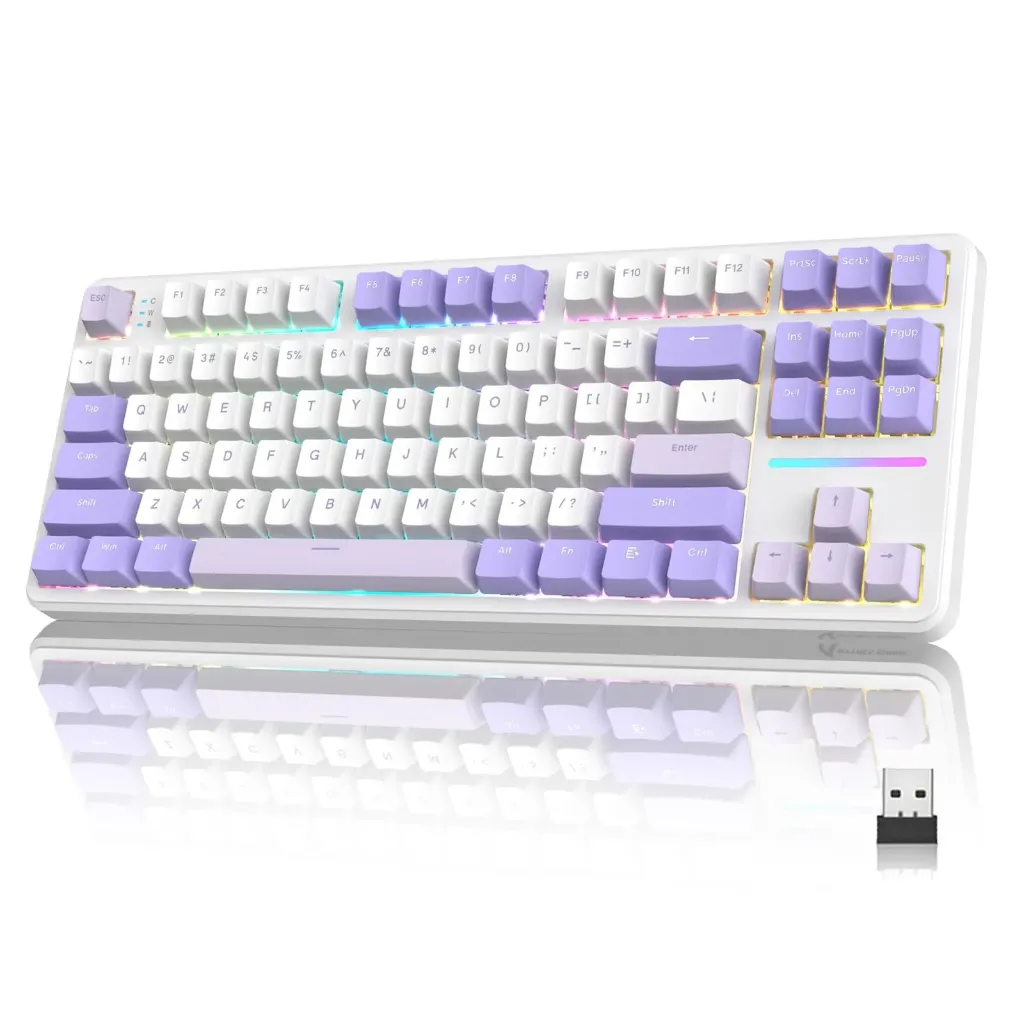 Attack Shark X87 RGB connection 87 key layout mechanical keyboard -  Twilight Purple
