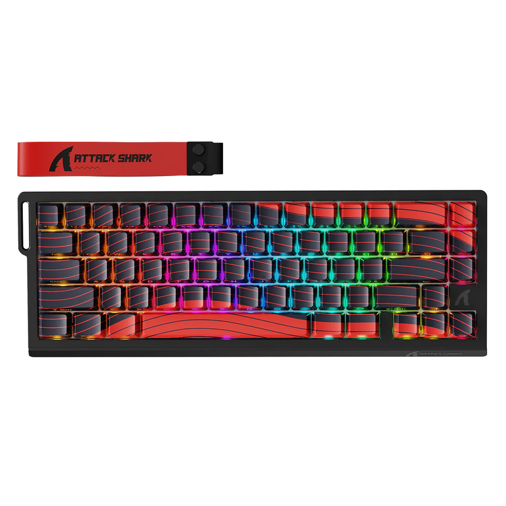 Attack Shark X68PRO HE Magnetic axis mechanical keyboard - Red Contour Line
