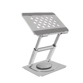 Laptop Stand model ls929 with 360° Rotating Base, Standing Laptop Stand Computer Stand with MacBook Pro, Laptops 10-21" - Silver