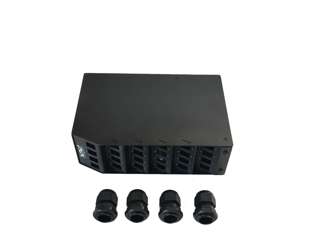 DAD LINK 24 Core Fiber Optic Distribution Frame Dian Rails SC Simplex Type SC/SX ,12 Heat Shrink, 2 Cable Gland