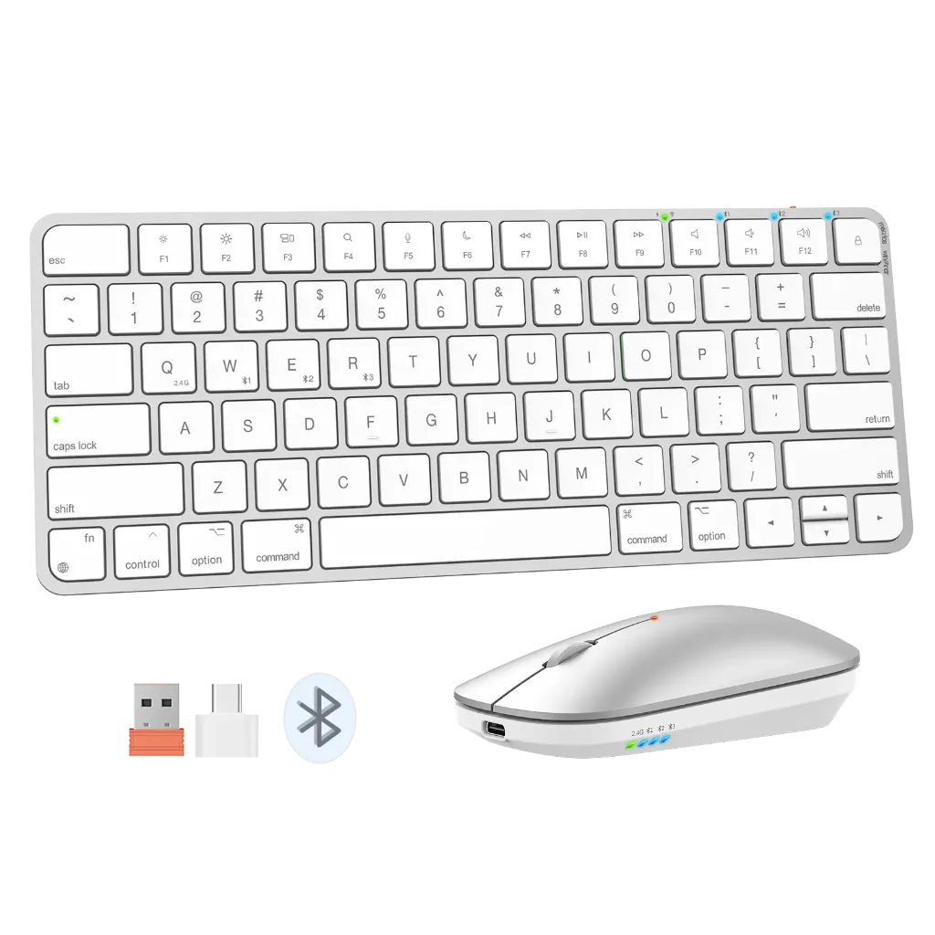 Meetion C210 Wireless Keyboard and Mouse Set Suitable for Business Office Laptop Thin 2.4G BT Wireless Keyboard Mouse Combo