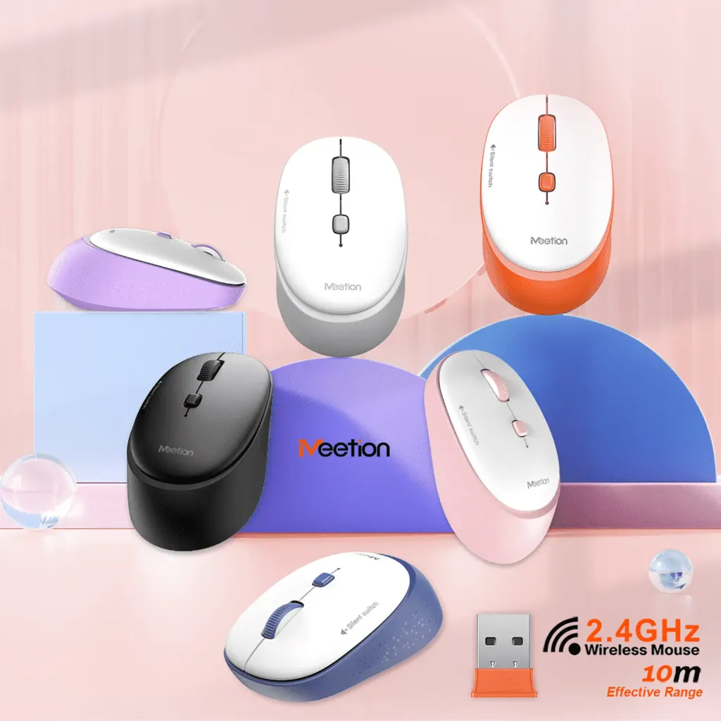 MEETION 2.4g Wireless Office Mouse R571 Plug and Play Quiet Buttons Adjustable DPI