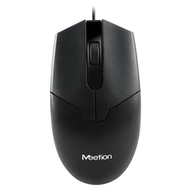 MEETION MT - M360 USB Wired Mouse Black with High Precision, Smooth Anti -Skid Scroller, 1000 DPI Optical Sensor, Symmetrical