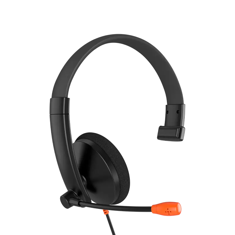 Meetion HP002 3.5mm Single-Ear Telephone Headset Wired - Black