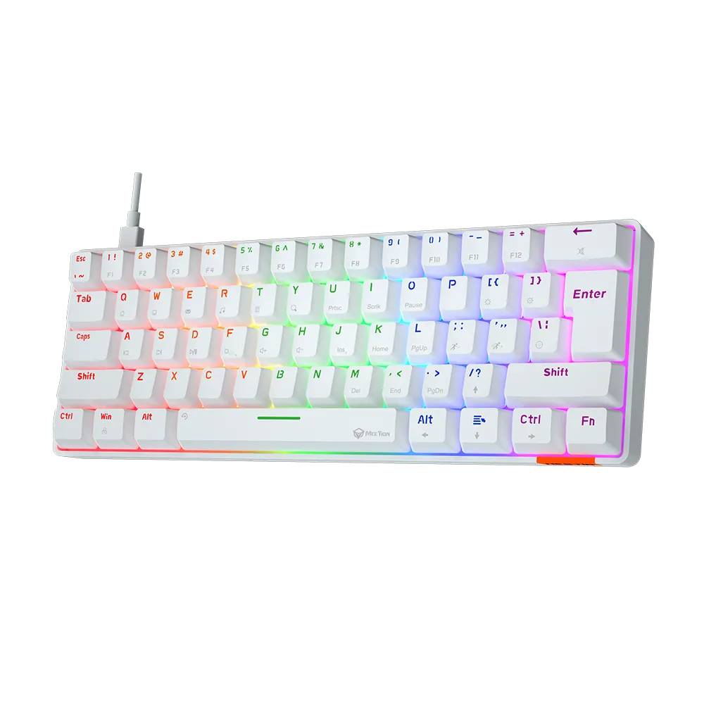 MEETION MT-MK005 60% Mechanical Keyboard RGB Blue Switch (White)