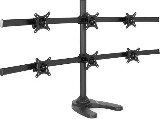632T LCD Monitor Height Adjustable 6 Screen Desk Mount Stand for up to 27 inch Screens