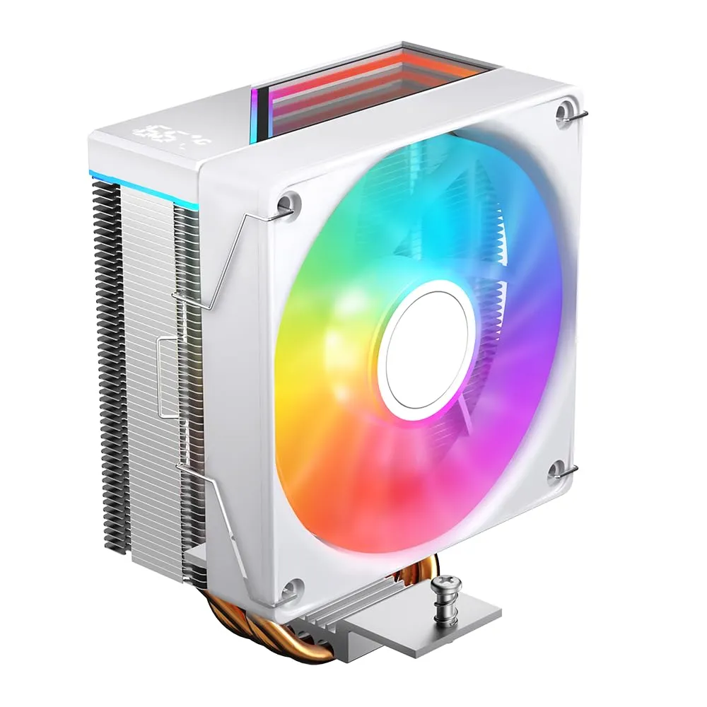 JUNGLE LEOPARD KF420E -DGT AIR COOLER ARGB 1800RPM+10% temperature digital display (White)